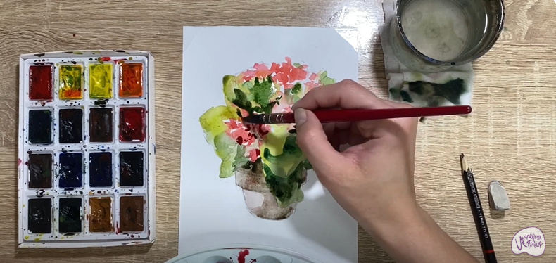Рисуем Каланхоэ