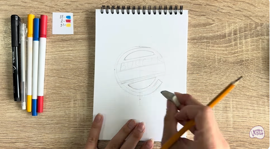 Рисуем Лого "BURGER KING"