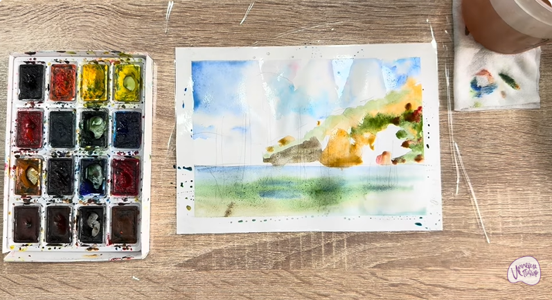 Рисуем Озеро Сукко