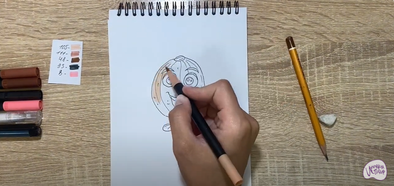 Рисуем Кавайный орех