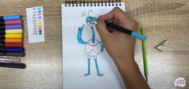 Рисуем Птица Тинк из мультфильма "Маракуда"