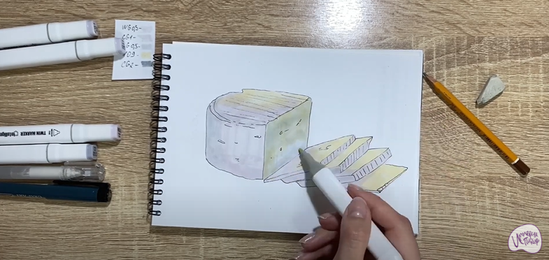 Рисуем Сыр "Фета"