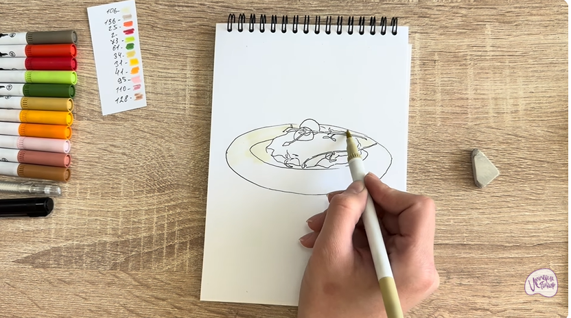 Рисуем Мясо по-французски