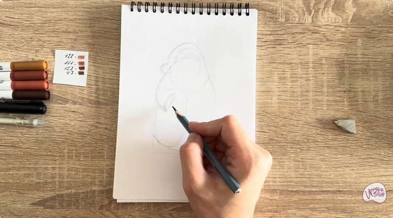 Рисуем Шоколадный Дед Мороз