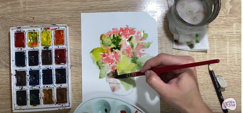 Рисуем Каланхоэ