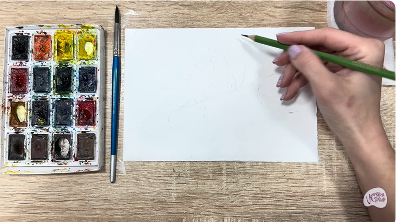 Рисуем Таволга