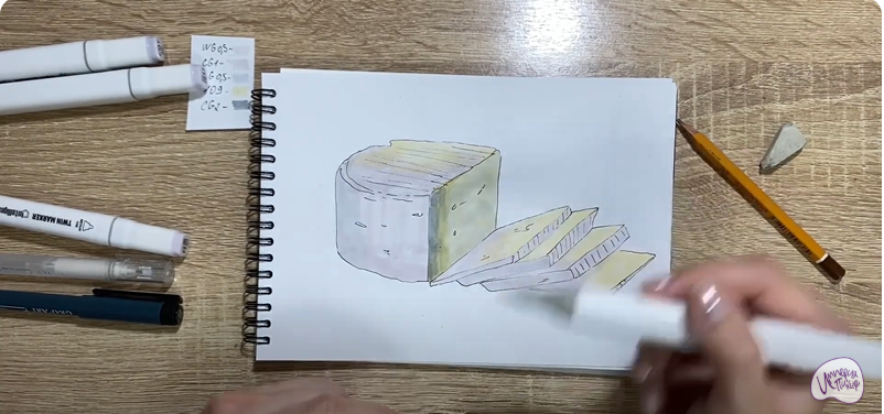 Рисуем Сыр "Фета"