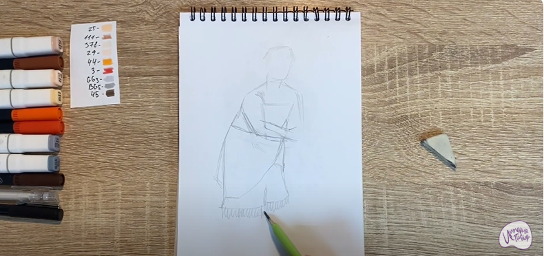 Рисуем Тала из "Моана"