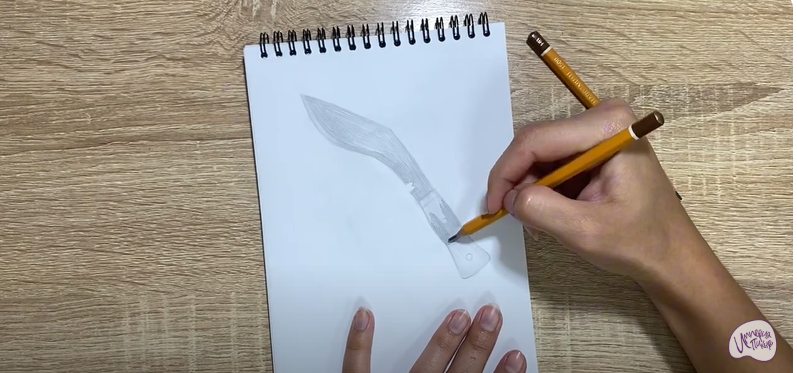 Рисуем Нож "Кукри"