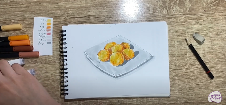 Рисуем Сырные шарики