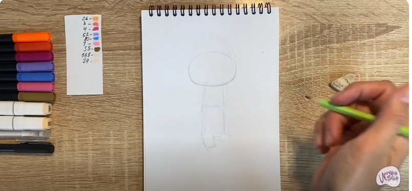 Рисуем Рей из "Монсики"