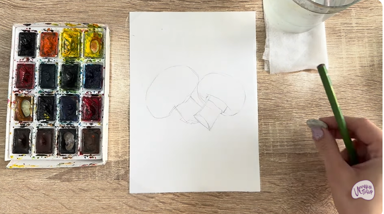 Рисуем Шампиньоны