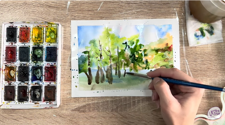 Рисуем Озеро Сукко