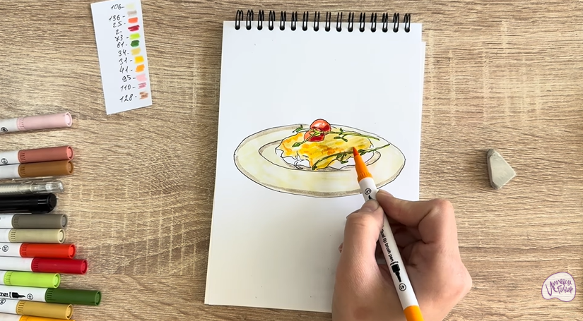 Рисуем Мясо по-французски