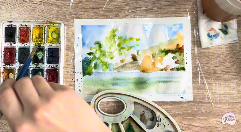 Рисуем Озеро Сукко