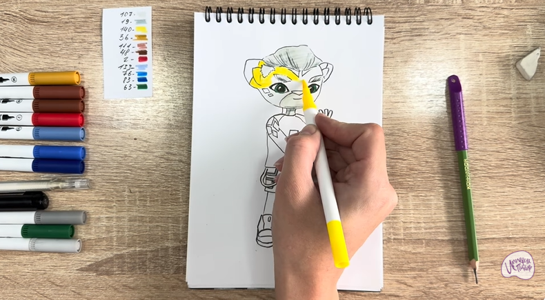 Рисуем Стар Нави из "Джи-Джи Бонд"