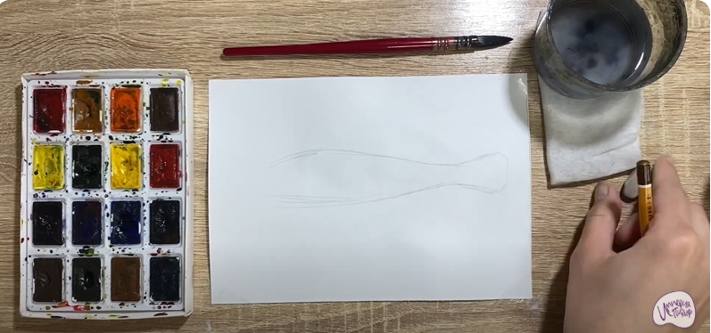 Рисуем Рыба "Бычок"