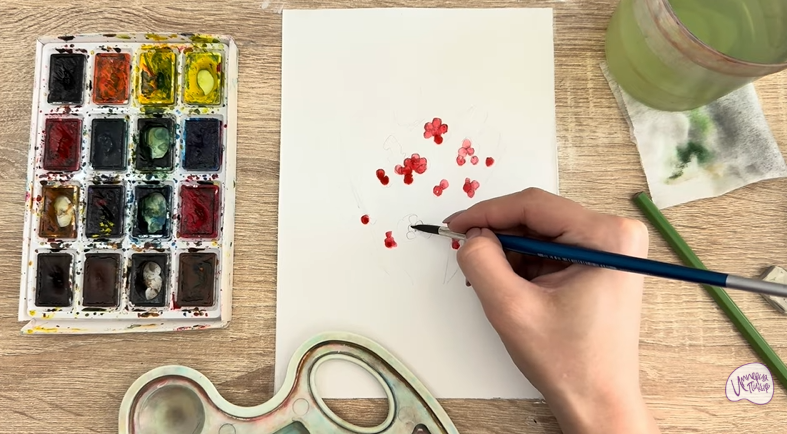 Рисуем Тис ягодный