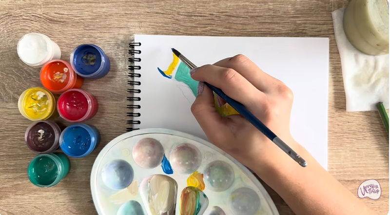 Рисуем Рыба-попугай