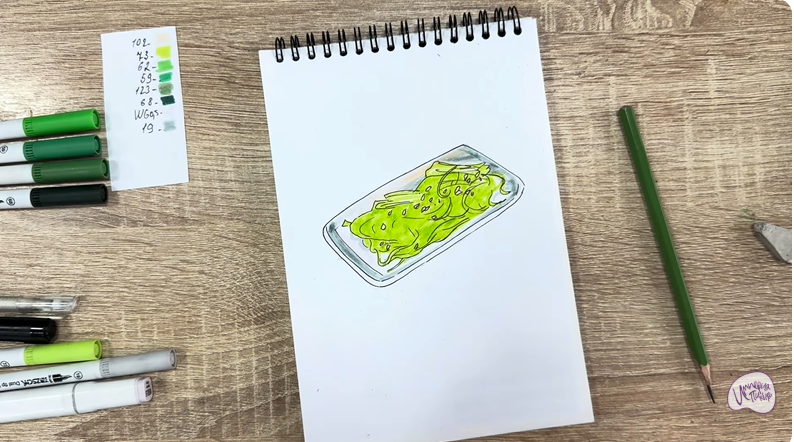 Рисуем Салат "чука"