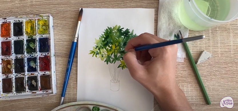 Рисуем Бересклет