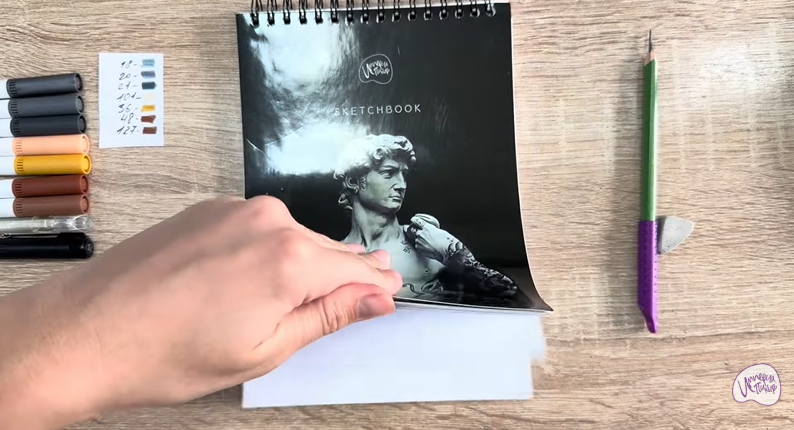 Рисуем Бутерброд с черной икрой