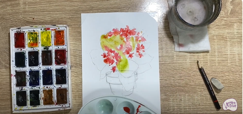 Рисуем Каланхоэ