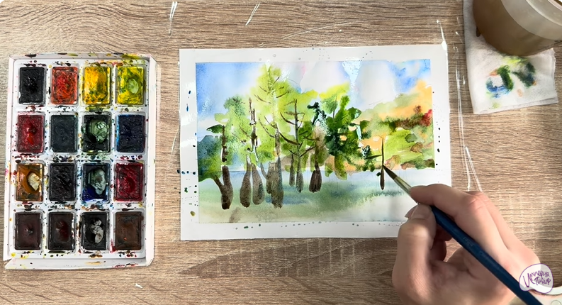 Рисуем Озеро Сукко