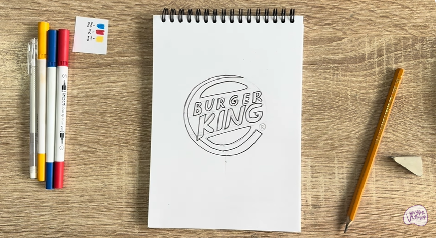 Рисуем Лого "BURGER KING"