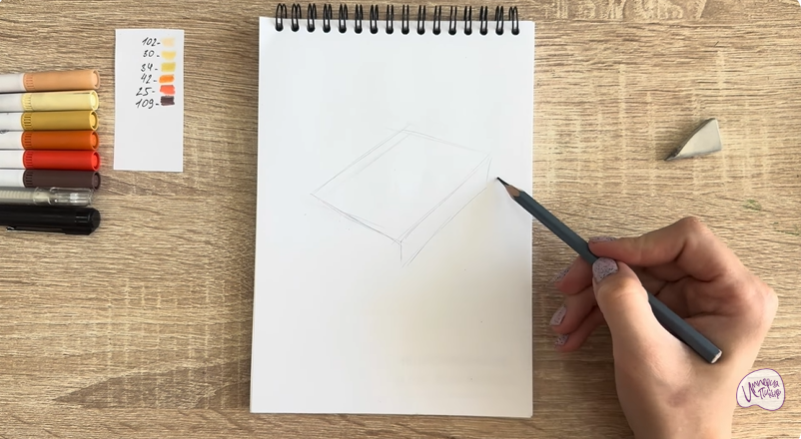 Рисуем Пирожное "Александровская полоска"