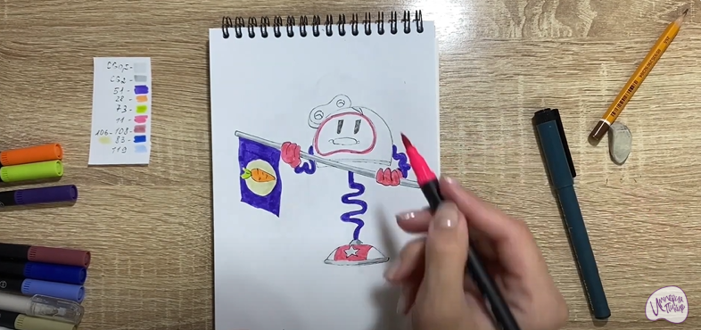 Рисуем Адъютант Мелкотрон из "Геройчики"