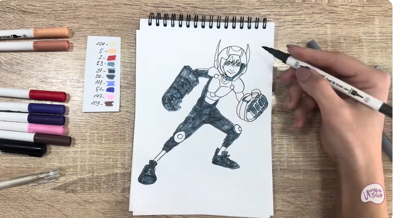 Рисуем Хиро Хамада из "Город Героев"