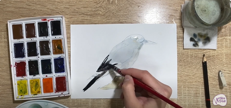 Рисуем Кедровка