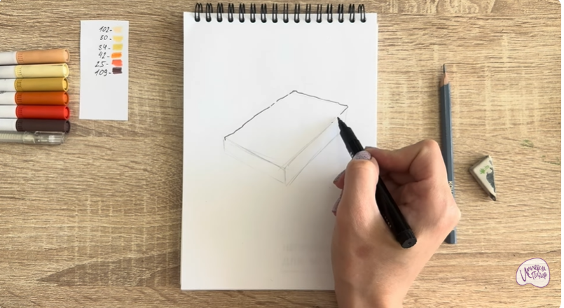 Рисуем Пирожное "Александровская полоска"