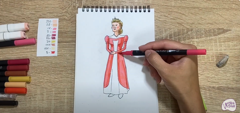 Рисуем Королева Лилиан из "Шрека"