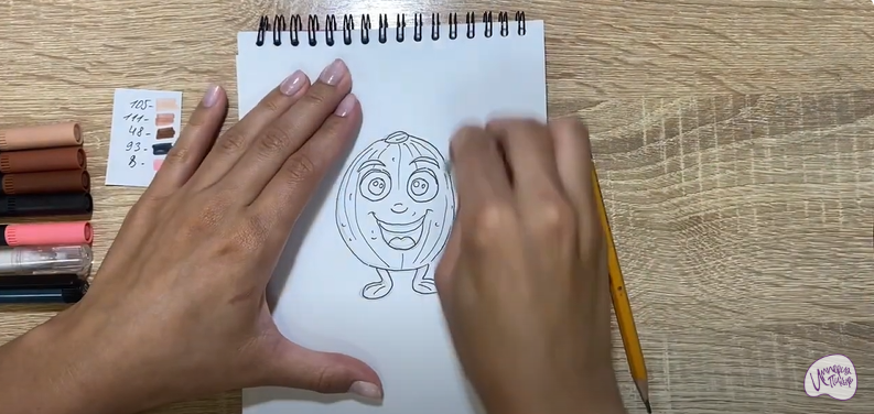 Рисуем Кавайный орех