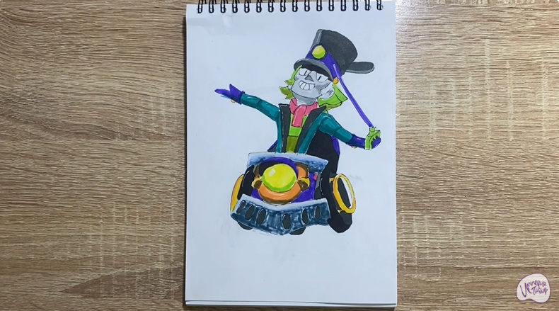 Рисуем Чак из Brawl Stars