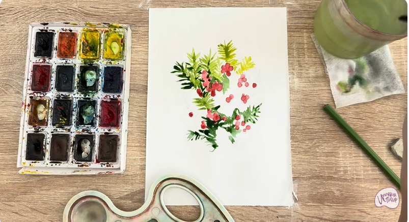 Рисуем Тис ягодный