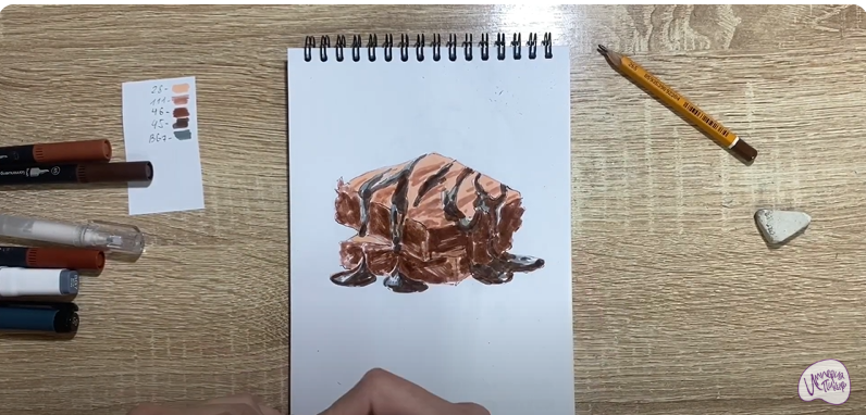 Рисуем Шоколадный брауни