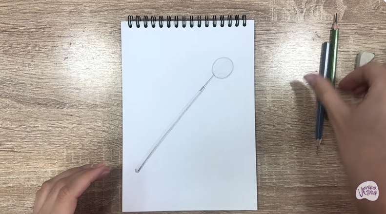 Рисуем Стоматологическое зеркало