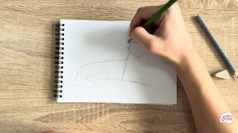 Рисуем Ориентальная кошка