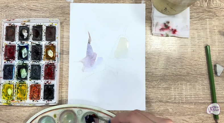 Рисуем Водяной орех