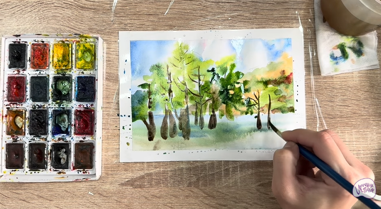 Рисуем Озеро Сукко