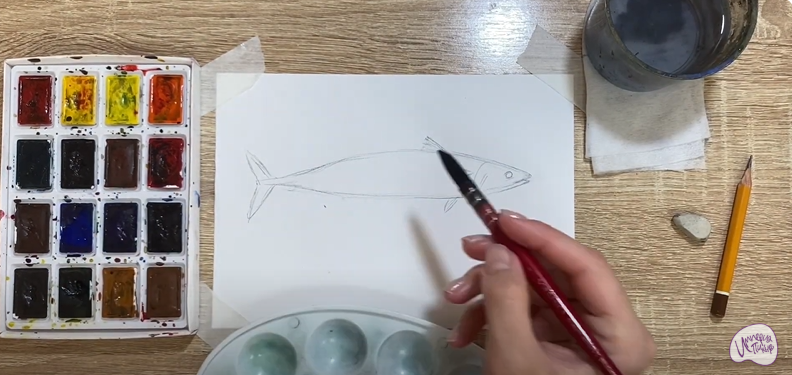Рисуем Скумбрия