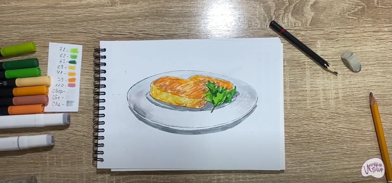 Рисуем Картофельные зразы