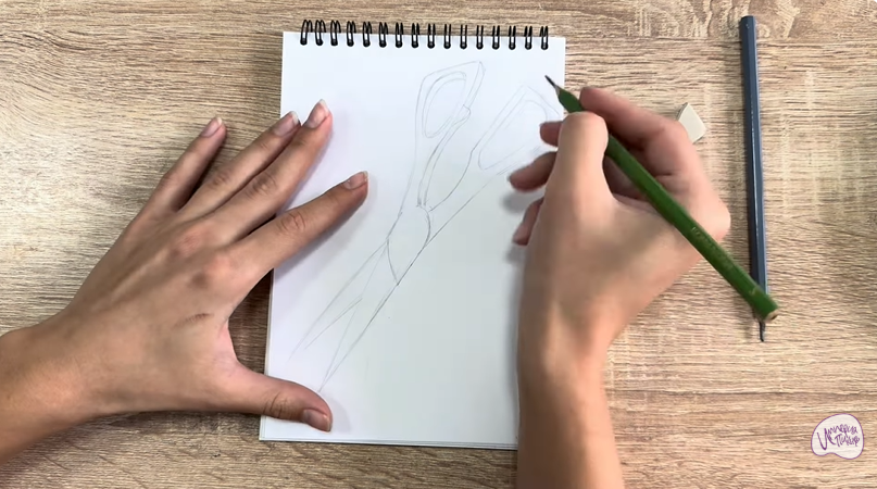 Рисуем Кухонные ножницы