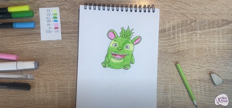 Рисуем Пиля из "Монсики"