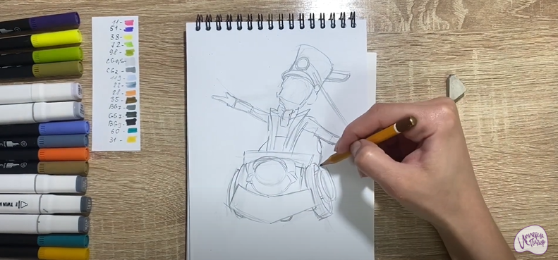 Рисуем Чак из Brawl Stars