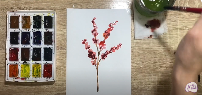 Рисуем Цветок "Илекс"