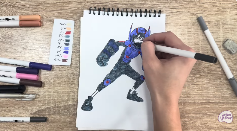 Рисуем Хиро Хамада из "Город Героев"